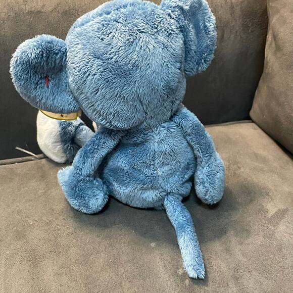 Ty Classics Collection Jazzy Blue Mouse Beanie Baby Lovey Nursery Decor Gift 10" - Picture 8 of 10